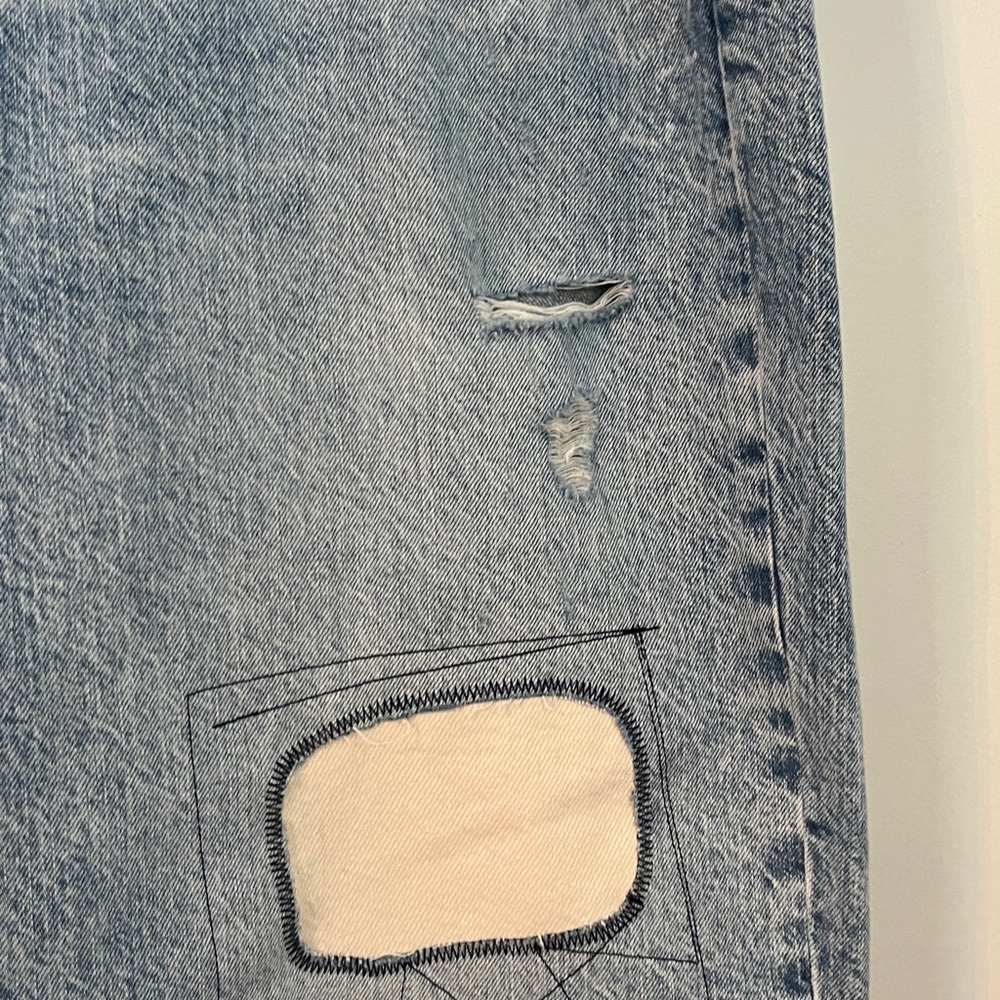 Universal Thread Mid-Rise Patchwork 90's Baggy Je… - image 6